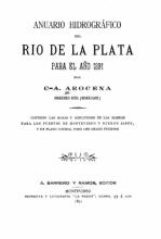 Portada de Anuario Hidrográfico del Rio de la Plata para el año 1891
