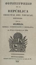 Portada de Constitución de la República Oriental del Uruguay
