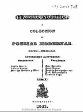 Portada de Cuadros poéticos o Colección de Poesías Modernas Hispano-Americanas