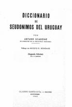 Portada de Diccionario de seudónimos del Uruguay
