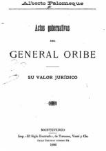 Portada de Actos gubernativos del General Oribe