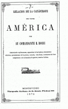 Relacion de la catástrofe del vapor América de Bartolomé Bossi