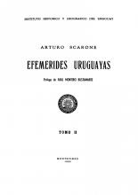 Portada de "Efemérides uruguayas. Tomo 2" de Arturo Scarone