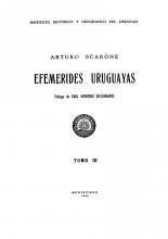 Portada de "Efemérides uruguayas. Tomo 3" de Arturo Scarone
