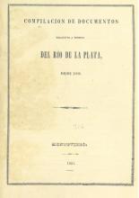 Portada de 'Compilación de documentos relativos a sucesos de Río de la Plata desde 1806' de Valentín Alsina