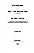 Portada de 'Montevideo. Apuntes históricos de la defensa de la República' de Francisco Agustín Wright
