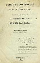 Portada de 'Sobre la convencion de 29 de Octubre de 1840' de Florencio Varela