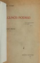 Portada de 'Algunos poemas' de Paul Fort, traducido por Buenaventura Caviglia
