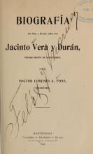 Portada de 'Biografía del ilmo. y revmo. señor don Jacinto Vera y Durán, primer obispo de Montevideo' de Lorenzo A. Pons