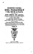 Portada de 'Descripcion é historia del Paraguay y del Rio de la plata. Tomo 2' de Félix de Azara