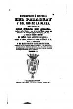 Portada de 'Descripcion é historia del Paraguay y del Rio de la plata. Tomo 1' de Félix de Azara