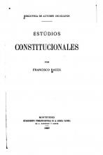 Portada de 'Estudios constitucionales' de Francisco Bauzá