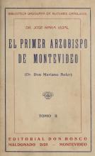 Portada de 'El primer arzobispo de Montevideo. Tomo 2' de José María Vidal