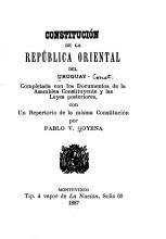 Portada de Constitución de la República Oriental del Uruguay