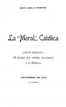 Portada de 'La moral católica' de María Abella de Ramírez