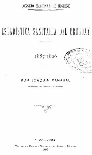 Portada de Estadística sanitaria del Uruguay 1887-1896