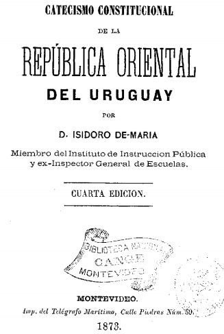 Portada de Catecismo constitucional de la República Oriental del Uruguay