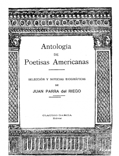 Portada de Antología de poetisas americanas