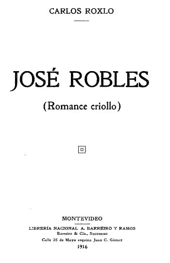 Portada de José Robles