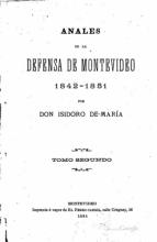 Portada de Anales de la defensa de Montevideo. 1842-1851. Tomo 2