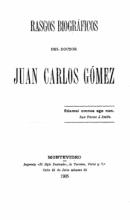 Portada de Rasgos biográficos del doctor Juan Carlos Gómez