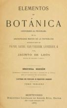 Portada de Elementos de botánica. Vol. 3