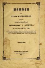 Portada de Diario del viage explorador de las corbetas españolas "Descubierta" y "Atrevida" en los años de 1789 á 1794
