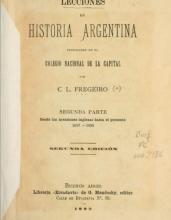 Portada de Lecciones de historia argentina (segunda parte)