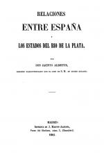 Portada de Relaciones entre España y los estados del Río de la Plata