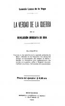 Portada de La verdad de la guerra en la revolución uruguaya de 1904