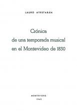 Portada de Crónica de una temporada musical en el Montevideo de 1830