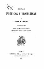 Portada de Obras poéticas y dramáticas de José Mármol 