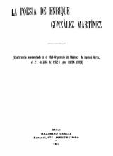 Portada de La poesía de Enrique González Martínez