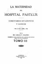 Portada de La Maternidad del Hospital Pasteur. T3