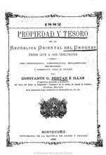 Portada de Propiedad y Tesoro de la República Oriental del Uruguay desde 1876 a 1881 inclusives