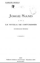 Portada de Jorge Sand y la novela de costumbres