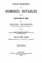 Portada de 'Rasgos biográficos de hombres notables de la República Oriental del Uruguay. Libro primero' de Isidoro de María
