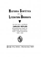 Portada de 'Historia sintética de la literatura uruguaya. Vol. 3' de Carlos Reyles
