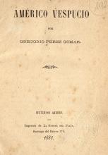 Portada de 'Américo Vespucio' de Gregorio Pérez Gomar