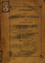Portada de 'Conferencias sobre el derecho natural' de Gregorio Pérez Gomar