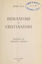 Portada de 'Humanismo y cristianismo' de Pedro Díaz