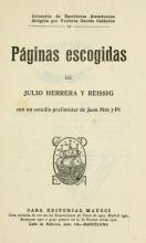Portada de 'Páginas escogidas de Julio Herrera y Reissig'