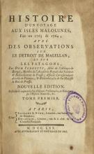 Portada de 'Histoire d'un voyage aux Isles Malouines, fait en 1763 & 1764. T. 1' de Dom Pernetty