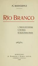 Portada de 'Río Branco' de Manuel Bernárdez