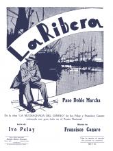 Portada de la partitura 'La Ribera' de  Pelay - Canaro